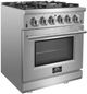 FORNO® Massimo Series 30" Stainless Steel Freestanding Pro Style Gas Range-2