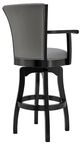 Armen Living Raleigh Gray 30" Arm Swivel Bar Stool-2