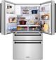 ZLINE Autograph Edition 36" 21.6 Cu. Ft. Fingerprint Resistant Stainless Steel Counter Depth French Door Refrigerator with Water/Ice Dispenser and Matte Black Traditional Handles-4