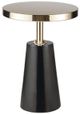 Olliix by Madison Park Gold Sophia Round Pedestal Accent Side Table with Black Metal Base-0