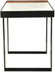 Moe's Home Collection Blox Black Iron Side Table with Brown and White Top-3