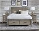 A-America® Glacier Point Graystone Queen Storage Panel Bed-1