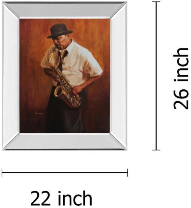 Classy Living Sax Player 22" Wall Art-2
