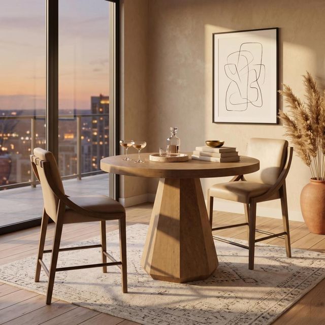 Bernards Elure Brown/Latte Sling Counter Stool-4