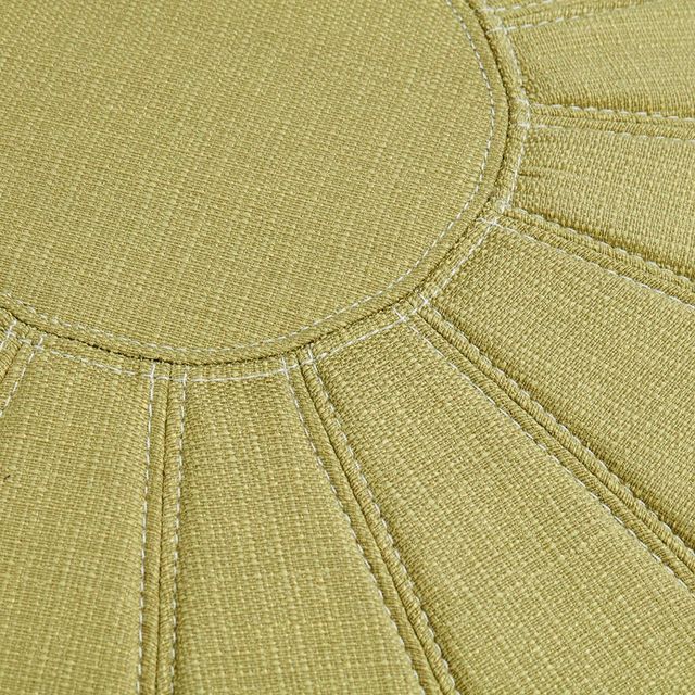 Olliix by Madison Park Green Kelsey Round Pouf Ottoman-2