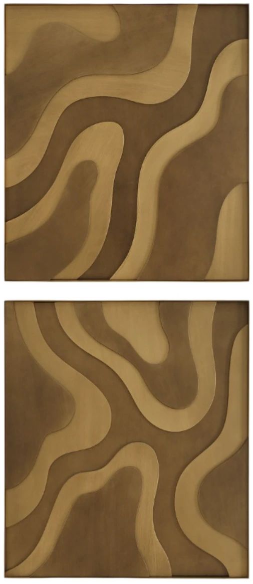 Uttermost® Golden Terrain 2-Piece Bronze/Rich Antique Gold Wall Decor Set-0