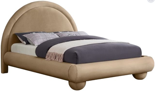 Meridian Furniture Madrid Beige Queen Upholstered Panel Bed-0