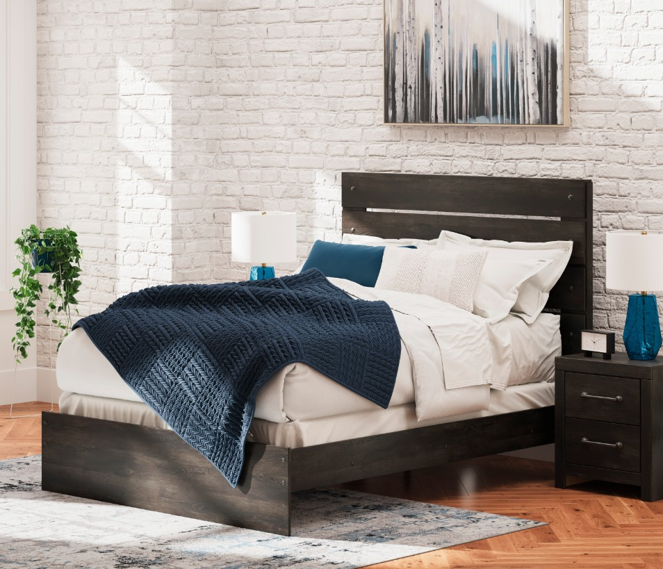 Hollivern Queen Panel Bed - Dark Gray Hollivern Queen Panel Bed - Dark Gray