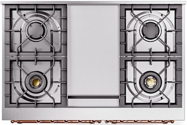 Ilve® Nostalgie II Series 40" White Pro Style Dual Fuel Range-2