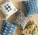 TOV Furniture Aztec Cream/Indigo 20" Square Throw Pillow-1