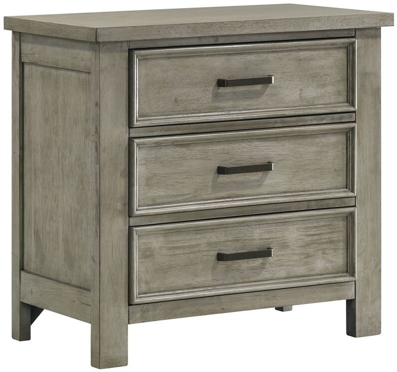 Elements International Arcadia Grey Nightstand | Bob Mills