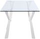 Coaster® Alaia Glass Top Dining Table with Polished Chrome Legs-2