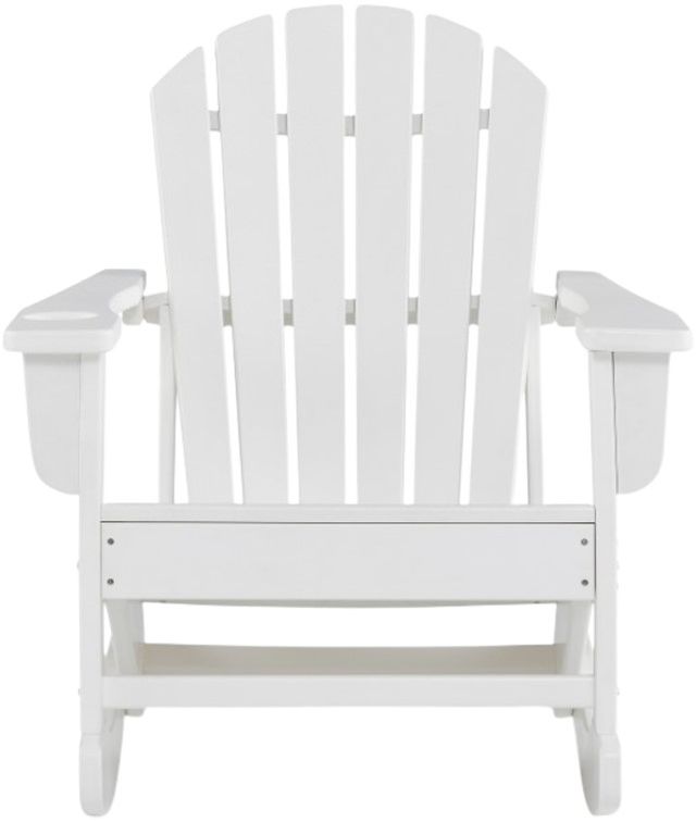 Signature Design by Ashley® Sundown Treasure White Polyethylene Outdoor Rocking Chair-1