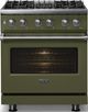 Viking® 5 Series 30" Martini Pro Style Dual Fuel (NG) Range with Polished Chrome Trim-2