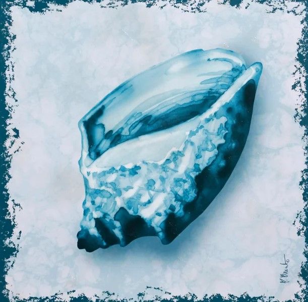 StyleCraft Perth Shells III Blue/White Wall Art-1