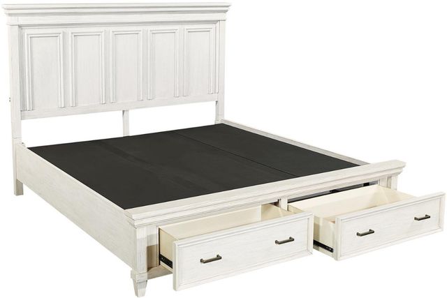 aspenhome® Caraway Aged Ivory King Panel Storage Bed-2