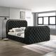 ACME Furniture Kana Black Eastern King Upholstered Panel Bed-1