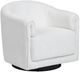 Crestview Collection Kara White Swivel Accent Chair-0