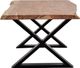 Porter International Designs Manzanita Natural Coffee Table with Black Metal X Base-3