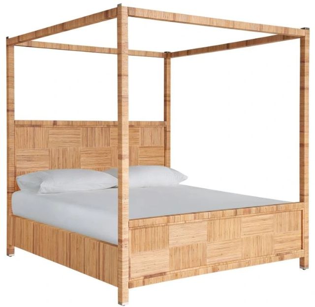 Universal Explore Home™ Weekender Coastal Living Home Chatham Natural King Poster Bed-0