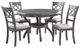 New Classic® Home Furnishings Cori 5-Piece Gray Round Dining Set-0