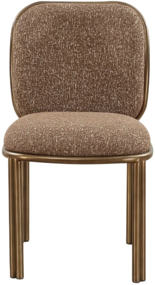 Modus Furniture Mataranka Brushed Gold/Giraffe Upholstered Dining Side Chair-2