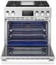 SKS 36" Stainless Steel Pro Style Dual Fuel Range-4