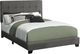 Monarch Specialties Inc. Dark Grey Upholstered Double Panel Bed-0