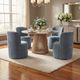 Crestview Collection Laguna Blue Upholstered Dining Side Chair-1