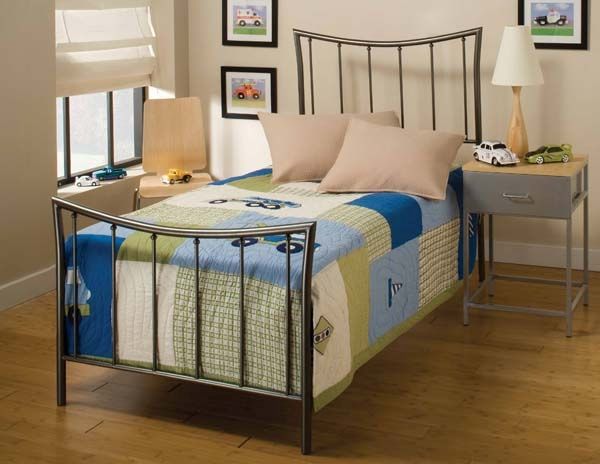 HH2 Home Edgewood Magnesium Pewter Twin Bed Set-0