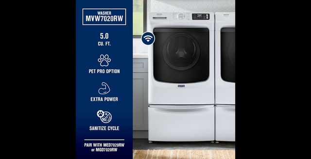 Maytag® 5.0 Cu. Ft. White Front Load Washer -3