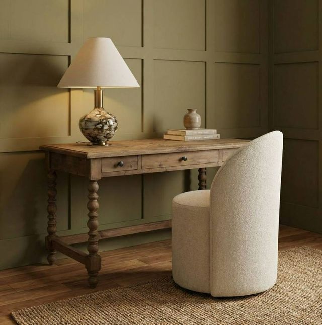 Uttermost® Montagu Dark Brown Table Lamp with Warm Brass Accent-1