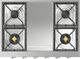 Ilve Nostalgie II 36” Stainless Steel Gas Rangetop with 6 Burners, Griddle and Chrome Trim-0