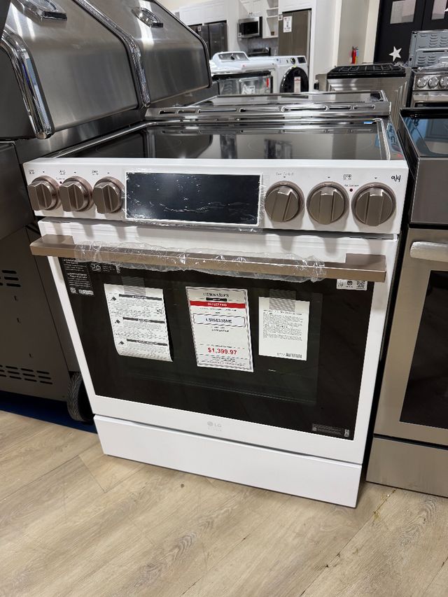 LG Studio 30" Essence White Slide In Induction Range-0