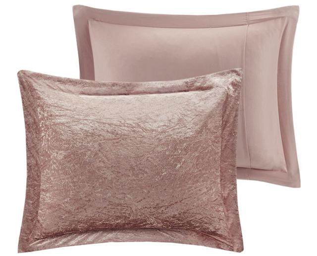 Olliix by Intelligent Design Felicia Blush King/California King Velvet Comforter Set-1