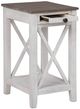 Signature Design by Ashley® Adalane Brown Top Accent Table with White Base-1