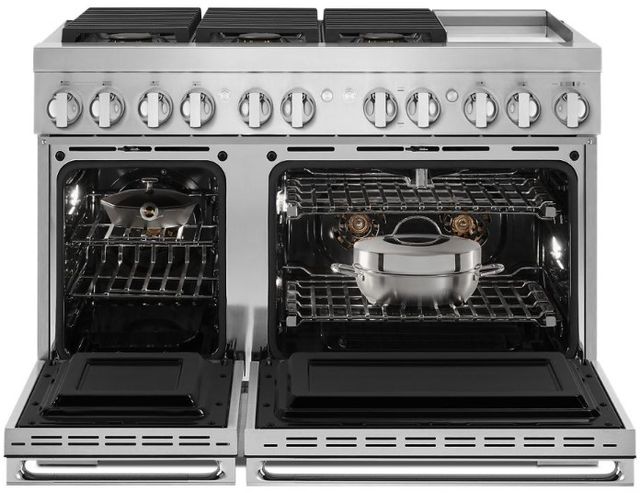 JennAir® NOIR™ 48" Stainless Steel Pro Style Dual Fuel Range-2