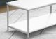 Monarch Specialties Inc. White 40"L Two Tier Coffee Table with Black Metal Frame -2