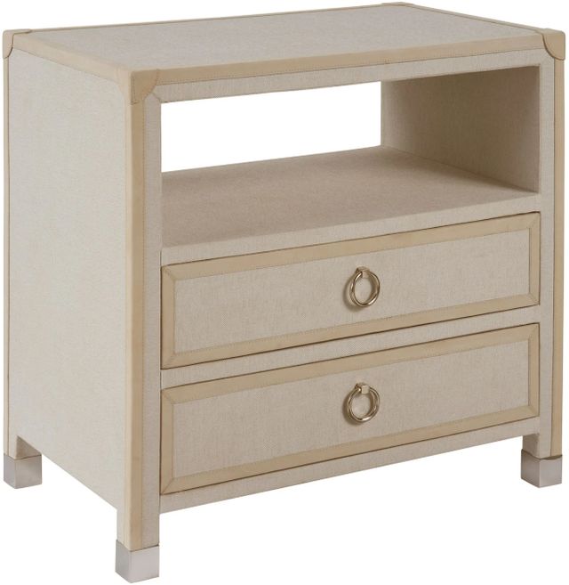 Universal Explore Home™ New Modern Riven Light Gray Nightstand-0