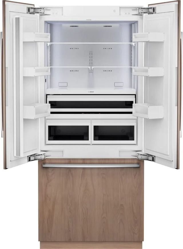 Bosch Benchmark® Series 36" 20.1 Cu. Ft. Panel Ready Built-In French Door Refrigerator with Softclose® Flat Hinge-1
