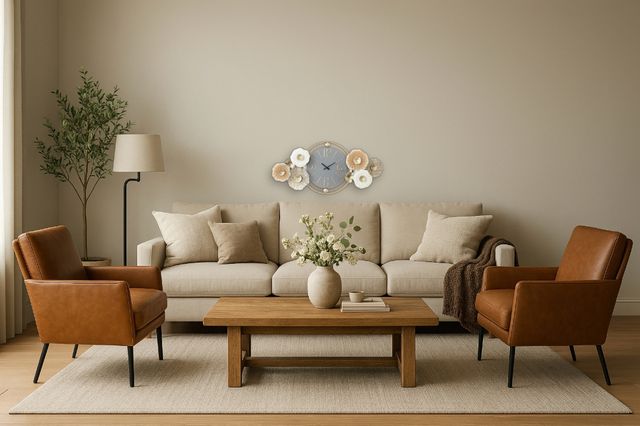 Classy Living Floral Wall Clock-1