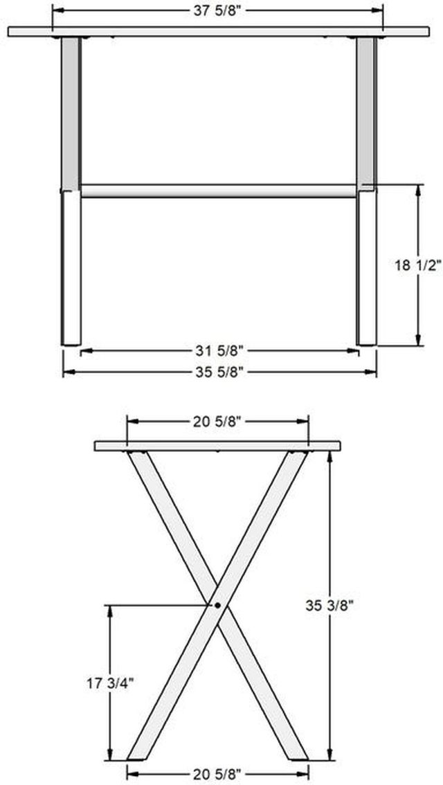 Amisco Customizable Alex 28" Solid Ash Counter Height Table-2