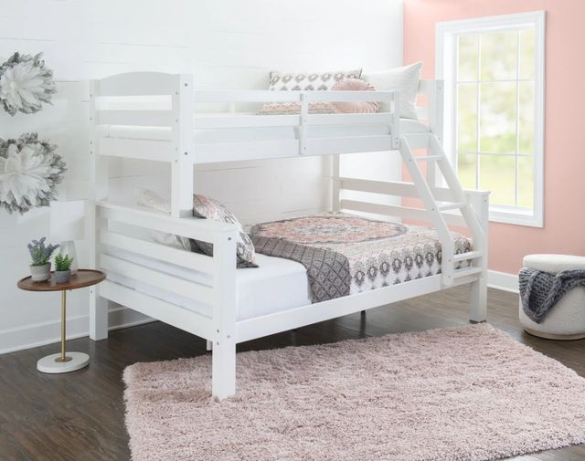 Powell® Porter White Twin/Full Bunk Bed-1