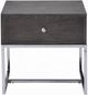 ACME Furniture Iban Gray Oak End Table with Chrome Base-1