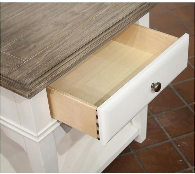 Riverside Furniture Myra Natural Leg Side Table with Paperwhite Base-3