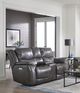 HomeStretch Galaxy Black Power Reclining Loveseat-4
