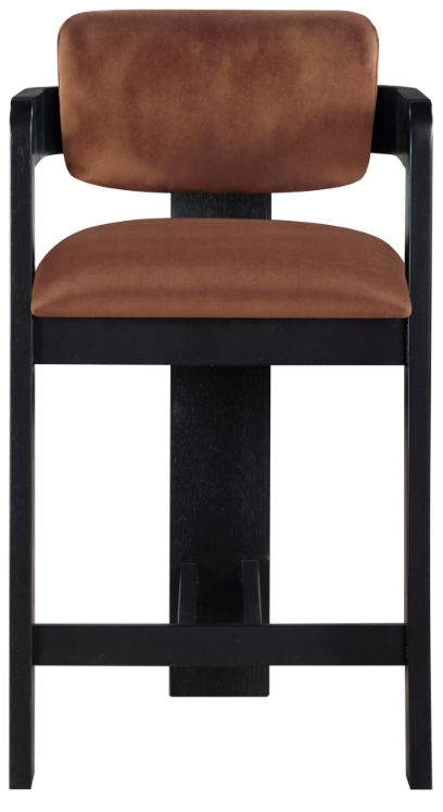 Meridian Furniture Sacha Cognac Upholstered Counter Stool-1