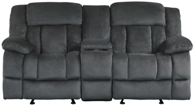 Homelegance® Laurelton Charcoal Double Manual Reclining Glider Loveseat-2