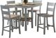 Bernards York 5-Piece Brown/Gray Counter Dining Set-0