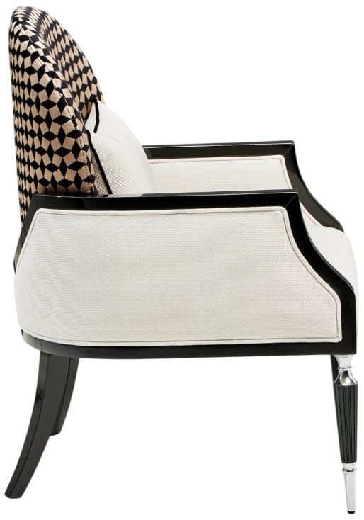 Michael Amini® La Francaise Black/Cafe Accent Chair-3